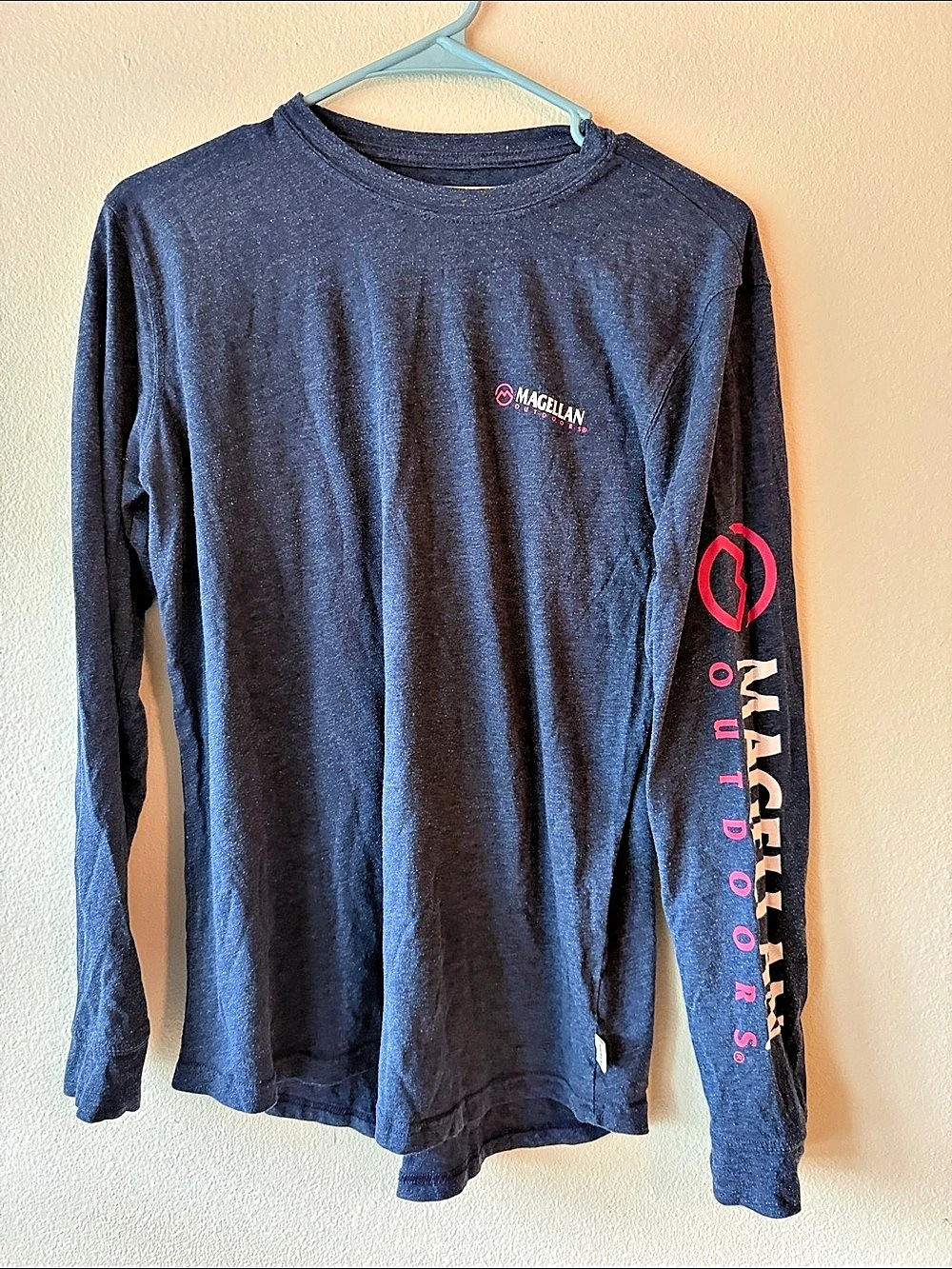 Magellan Outdoors Long Sleeve Graphic Tee Graphic Long Sleeve Tee Blue Size